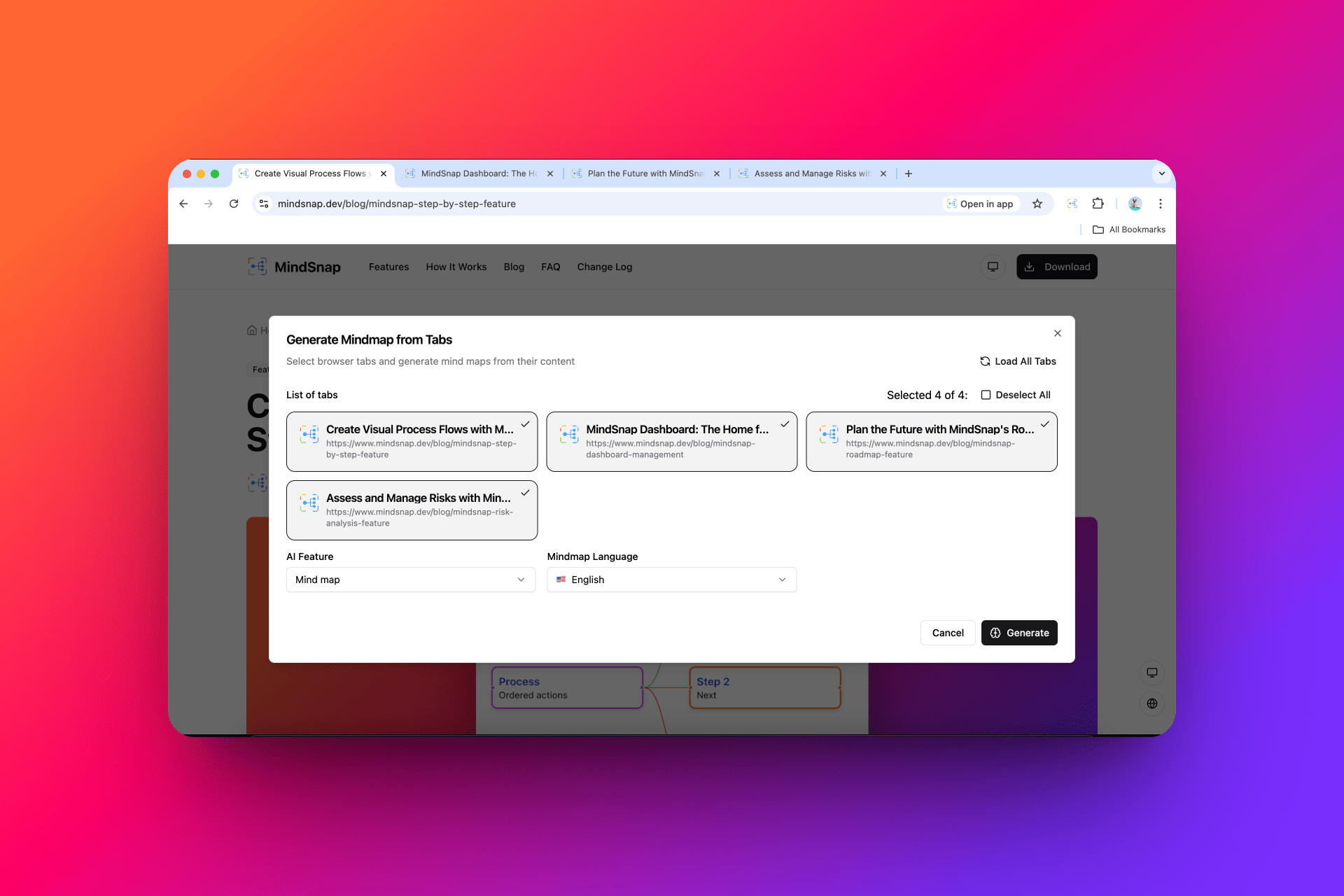 Tab Manager Interface